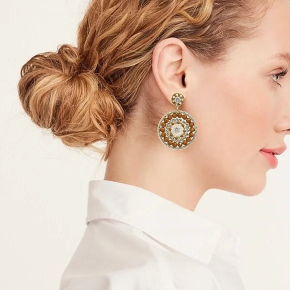 J.Crew Factory Beaded Circle Earrings - Picture 5 of 5